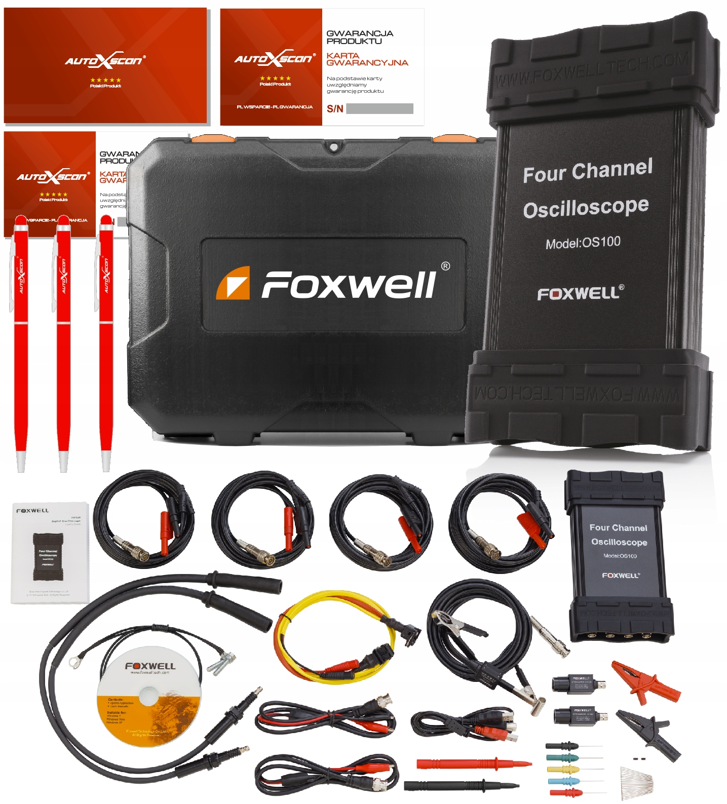 Foxwell OSCYLOSKOP 4 CH FOXWELL OS100 70MHz PL