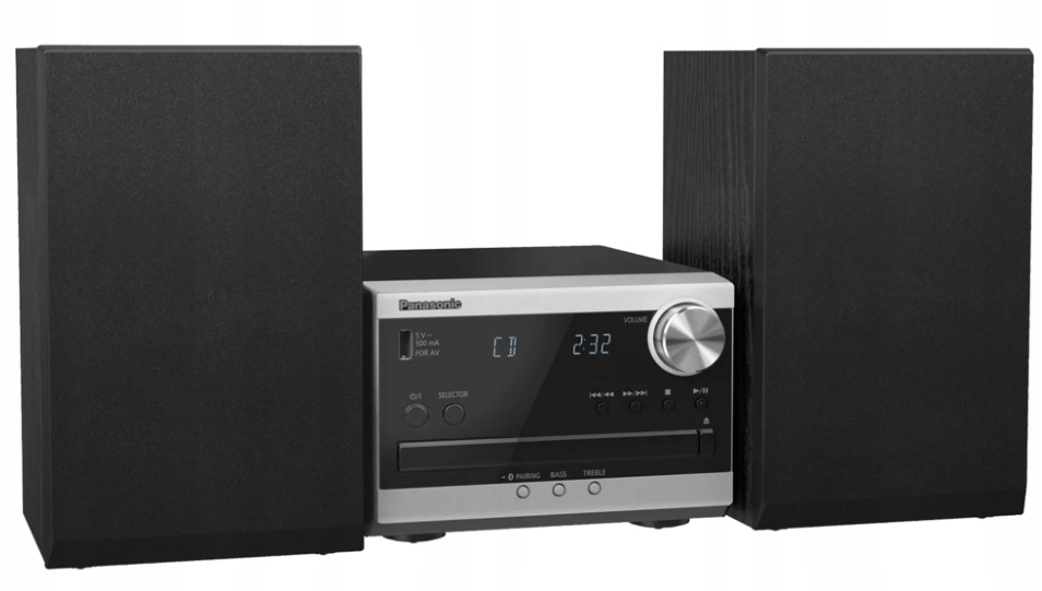 Panasonic PM272EG-S Mikrowieża z CD, radiem Fm i Bluetooth Dab+ 20W