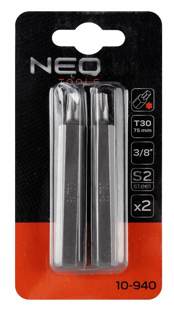 Końcówka bit Torx T30 75mm S2 2szt Neo