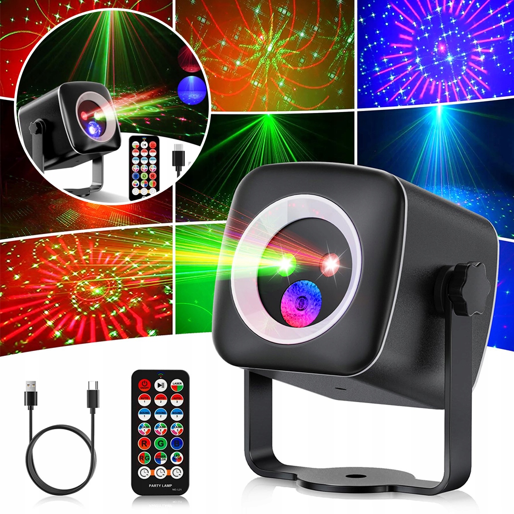 Kolorofon Diskotéková Koule Rgb Reflektor Světelný Projektor S Časovačem