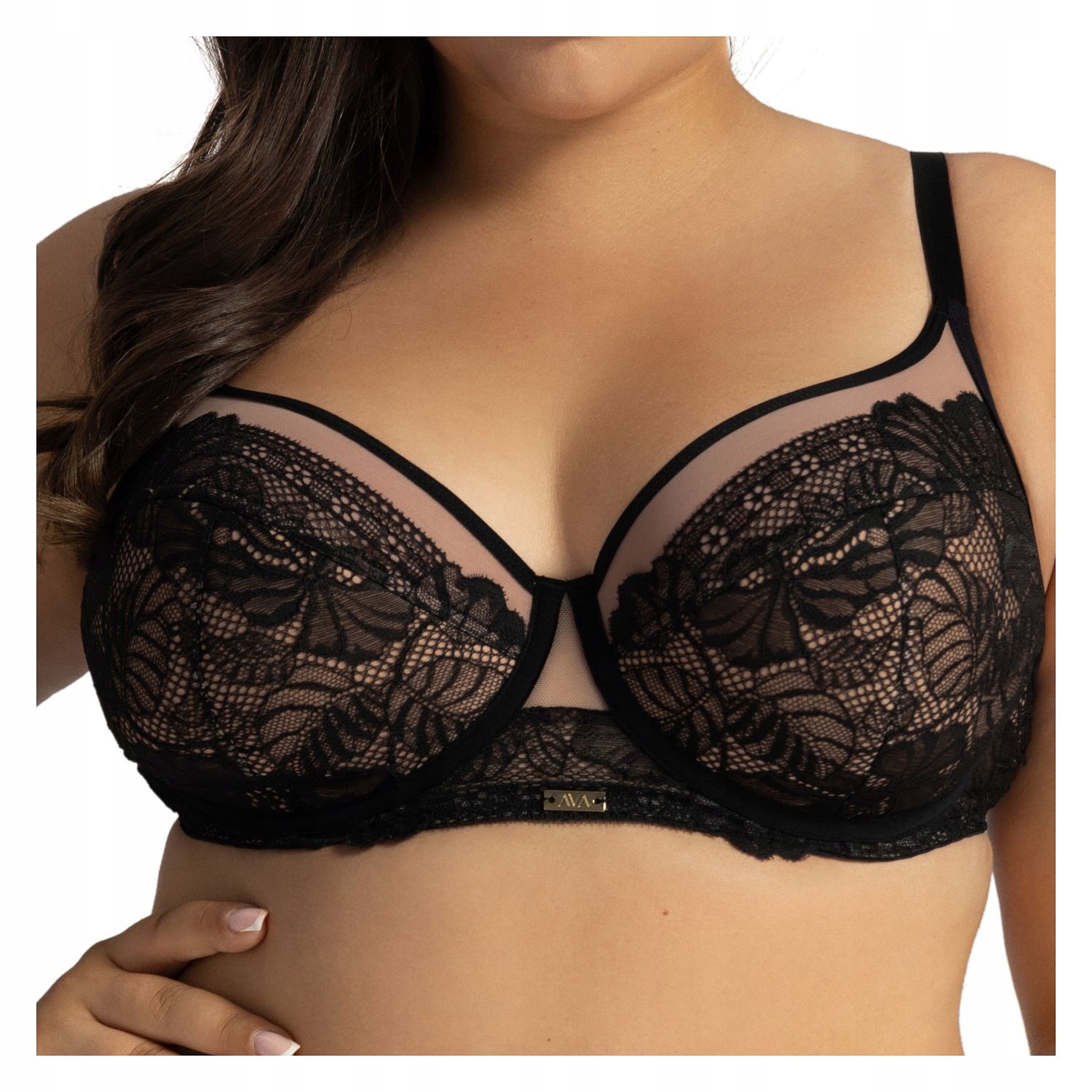 Av 2145 Black podprsenka Ava polovyztužená Semi-soft Černá velikost 80F
