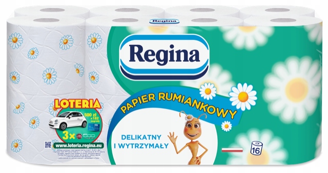 Papier toaletowy REGINA Rumiankowy 16 rolek MEGA ZAPACHOWY GRUBY WYDAJNY Kod producenta 15756