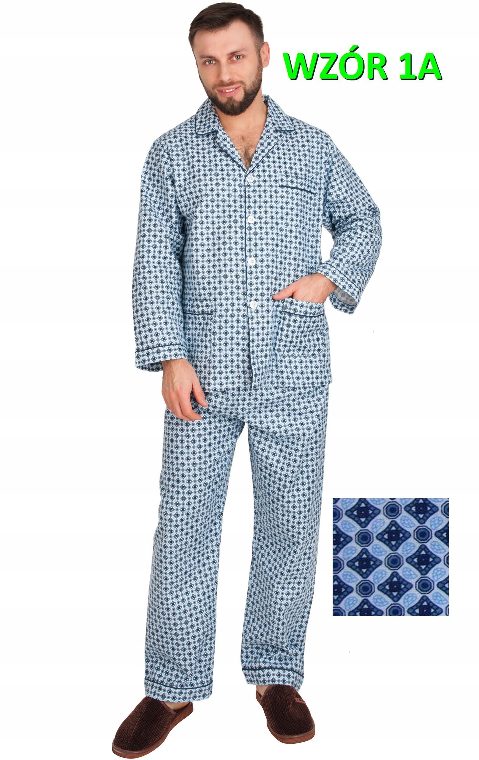 PIŻAMA MĘSKA FLANELOWA FLANELA r.M FOR-MAX 100%BAW Marka Formax