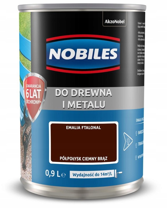 

Farba Drewno Metal Nobiles Brąz Ciemny 0,9L