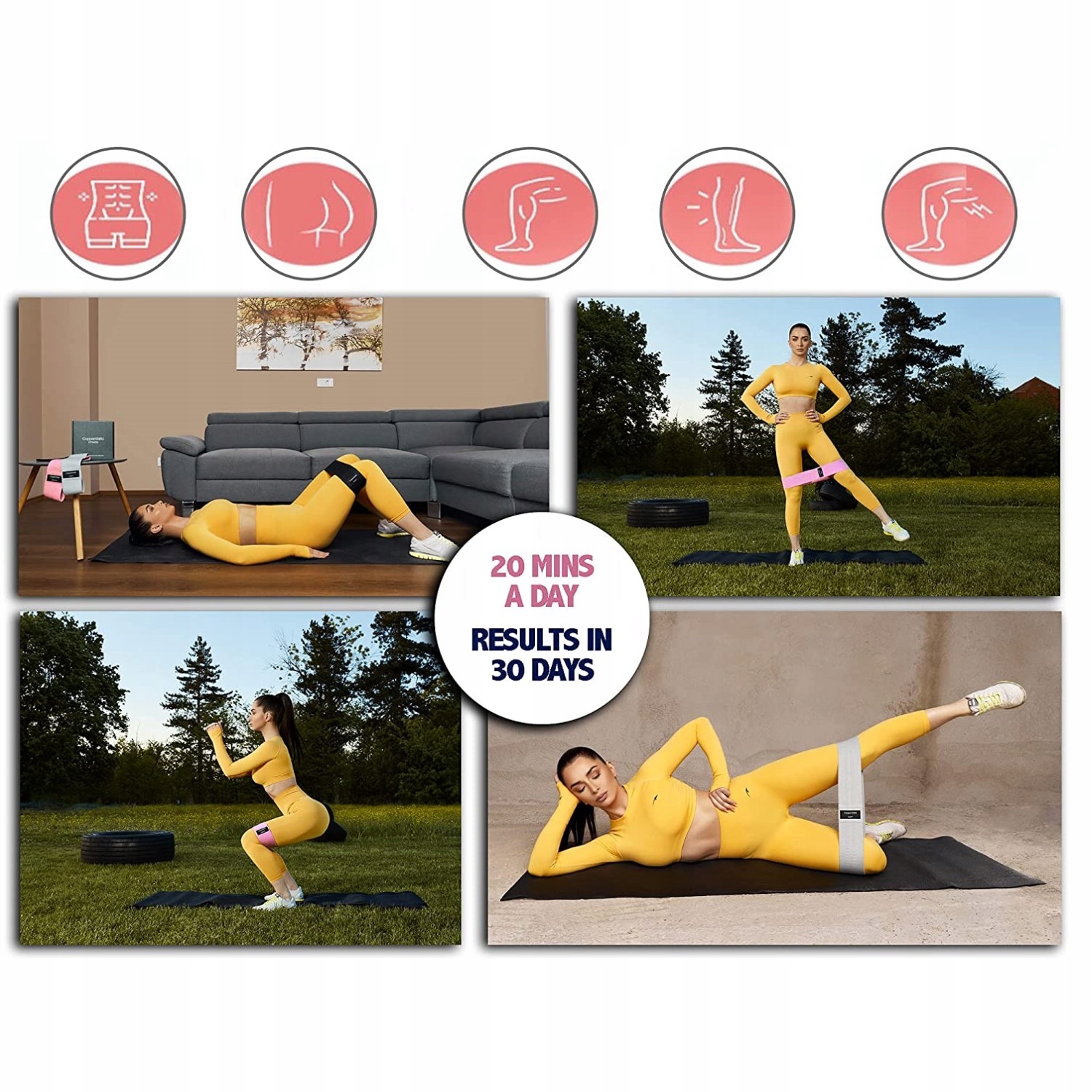 TAŚMY DO ĆWICZEŃ FITNESS SIŁOWNIA ZESTAW 3 SZTUK Marka inna