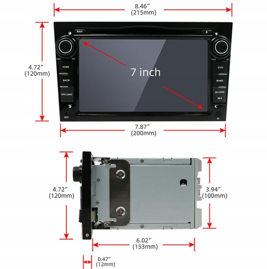 RADIO ANDROID Opel Astra Vectra Corsa Zafira PIANO Kod producenta 21885202176