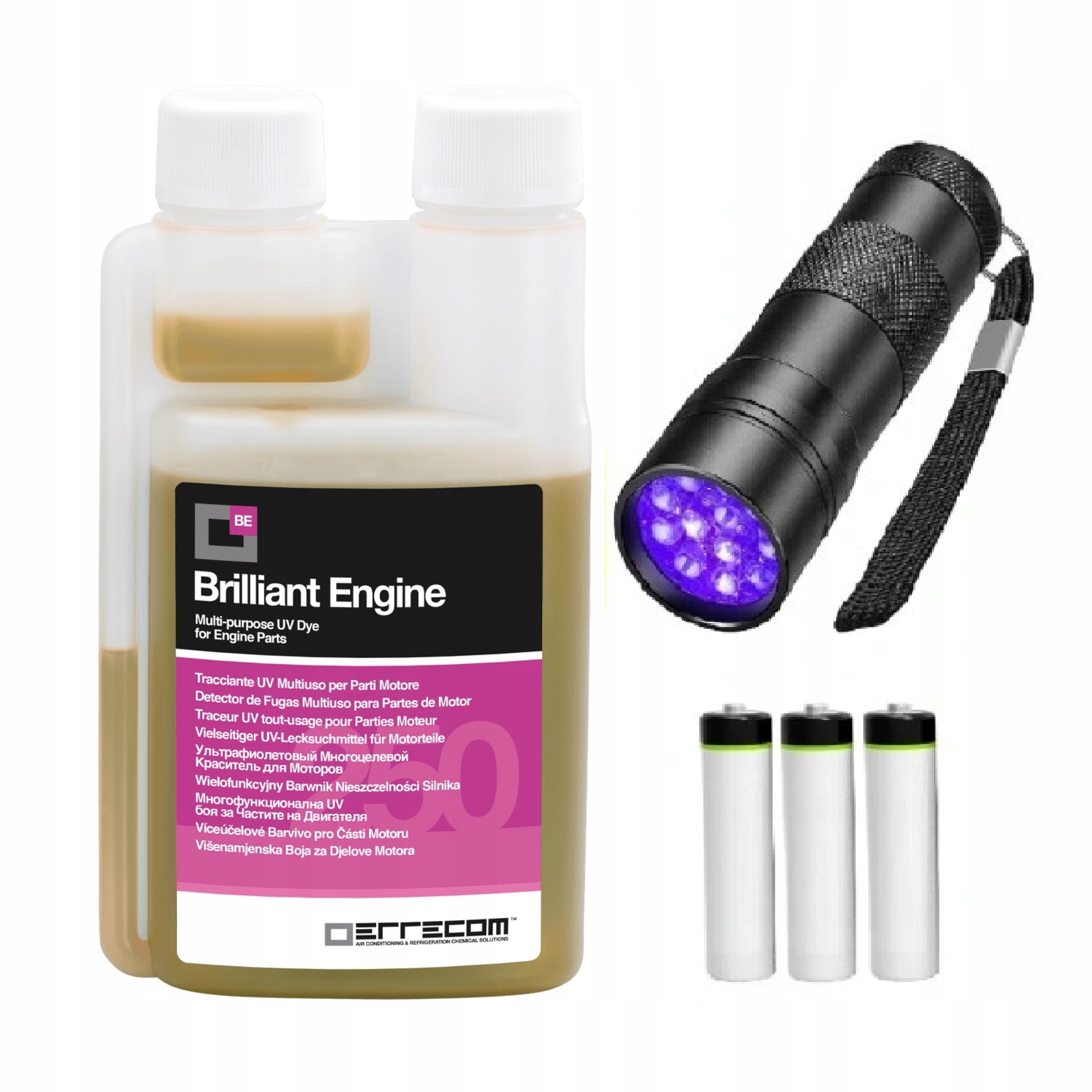 BARWNIK UV DO OLEJU | ZESTAW UV DO LOKALIZACJI WYCIEKU OLEJU SILNIKA