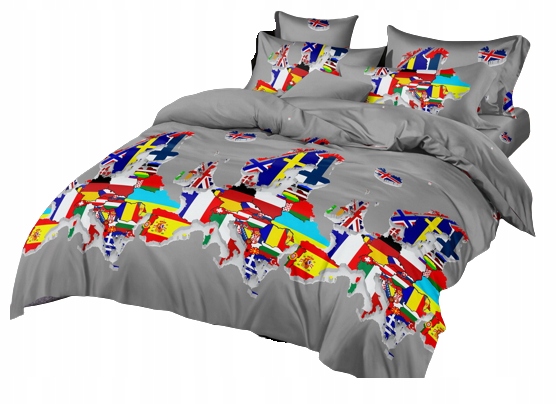 

Pościel 160x200 Flagi Flaga Europa Komplet 3D