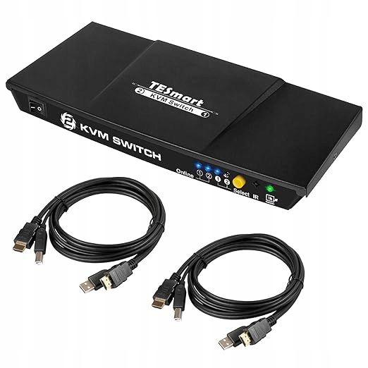 TESmart 2 porty Hdmi Kvm Switch 4K Ultra Hd
