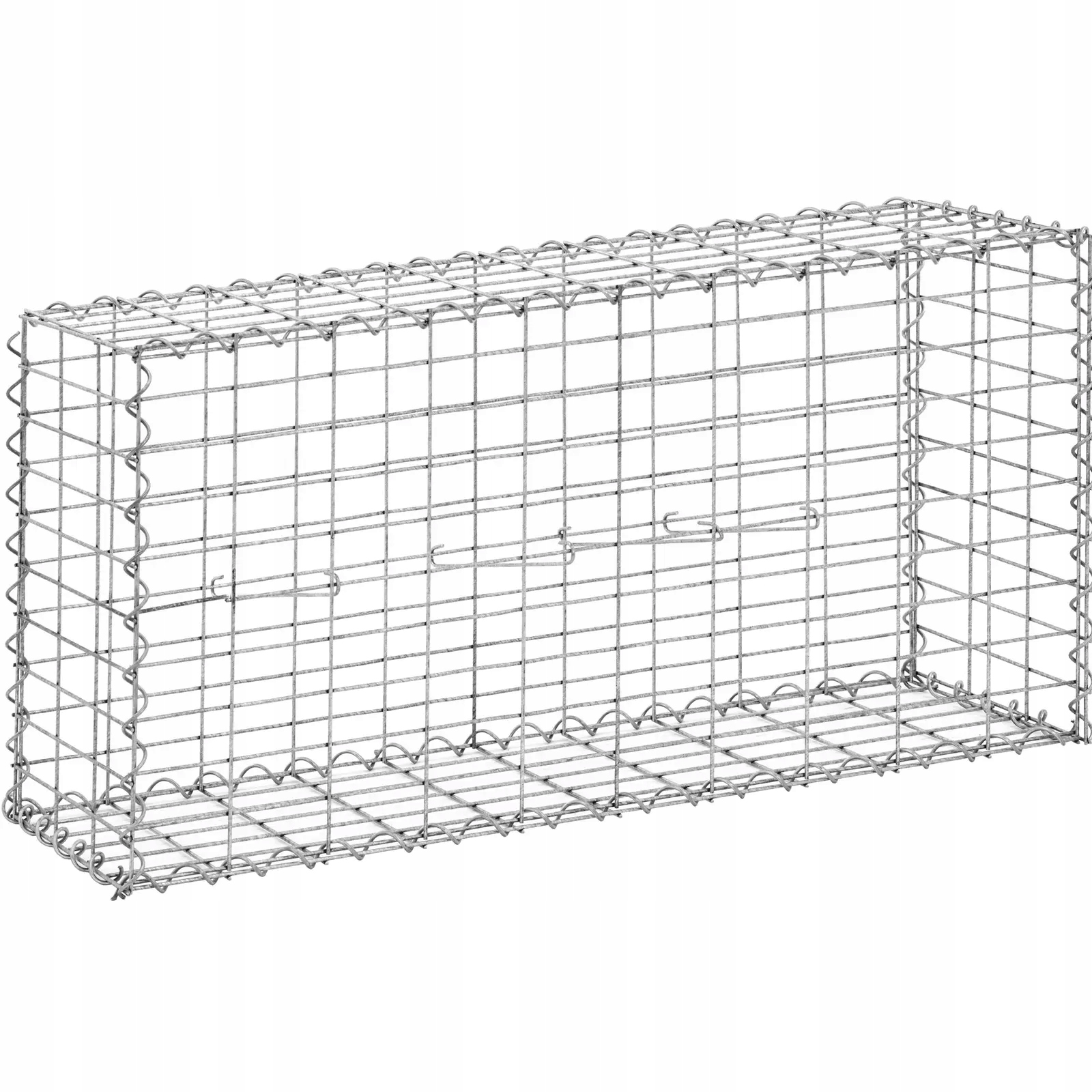 Kosz gabionowy ze stali galwanizowanej 102 x 32 x 51 cm - 2 szt. Długość (cm) 102 cm