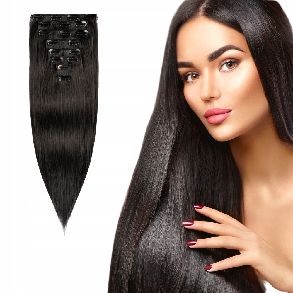 

Doczepiane włosy Clip In 8 Treski 47 cm brąz #2