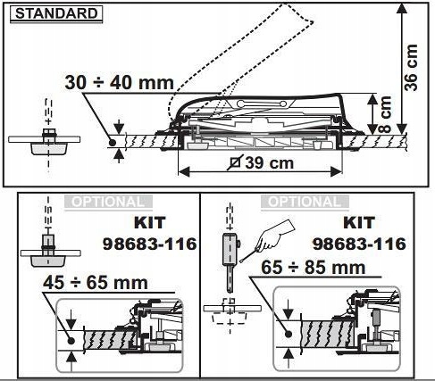 ZESTAW PRZEDŁUŻAJĄCY FIAMMA EXTENSION KIT VENT Marka Fiamma