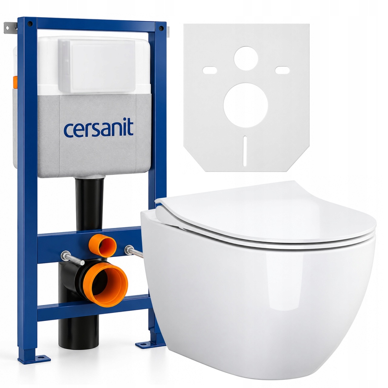 Podomítkový Wc Set 6v1 Mechový Rošt Cersanit Wc Mísa Tornado Slim 50CM