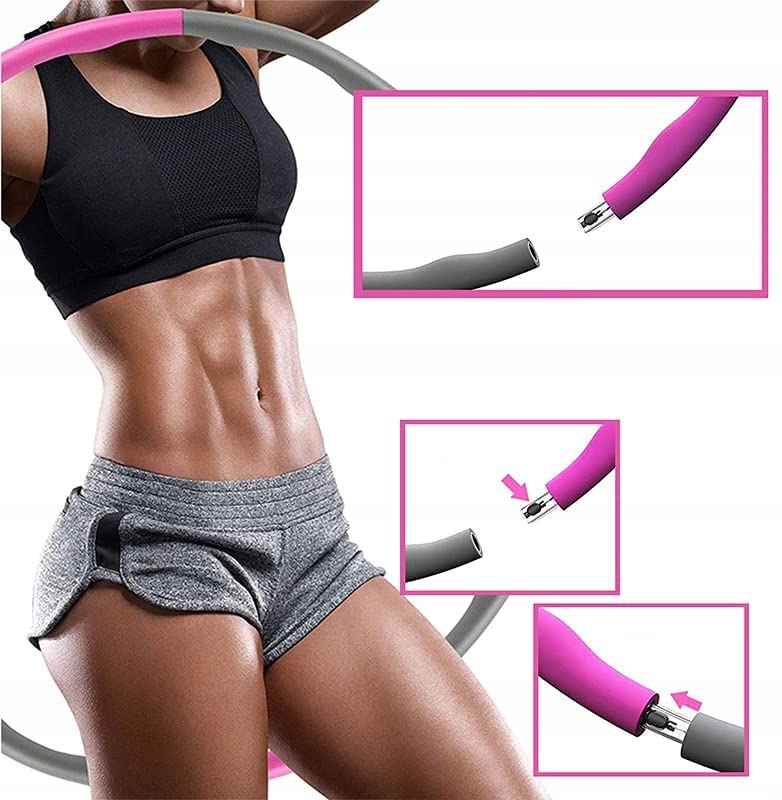 HulaHop Odchudzające 95cm 8 Części Wypustki Pianka Model SKŁADANE Z WYPUSTKAMI HULAHOP ODCHUDZAJĄCE