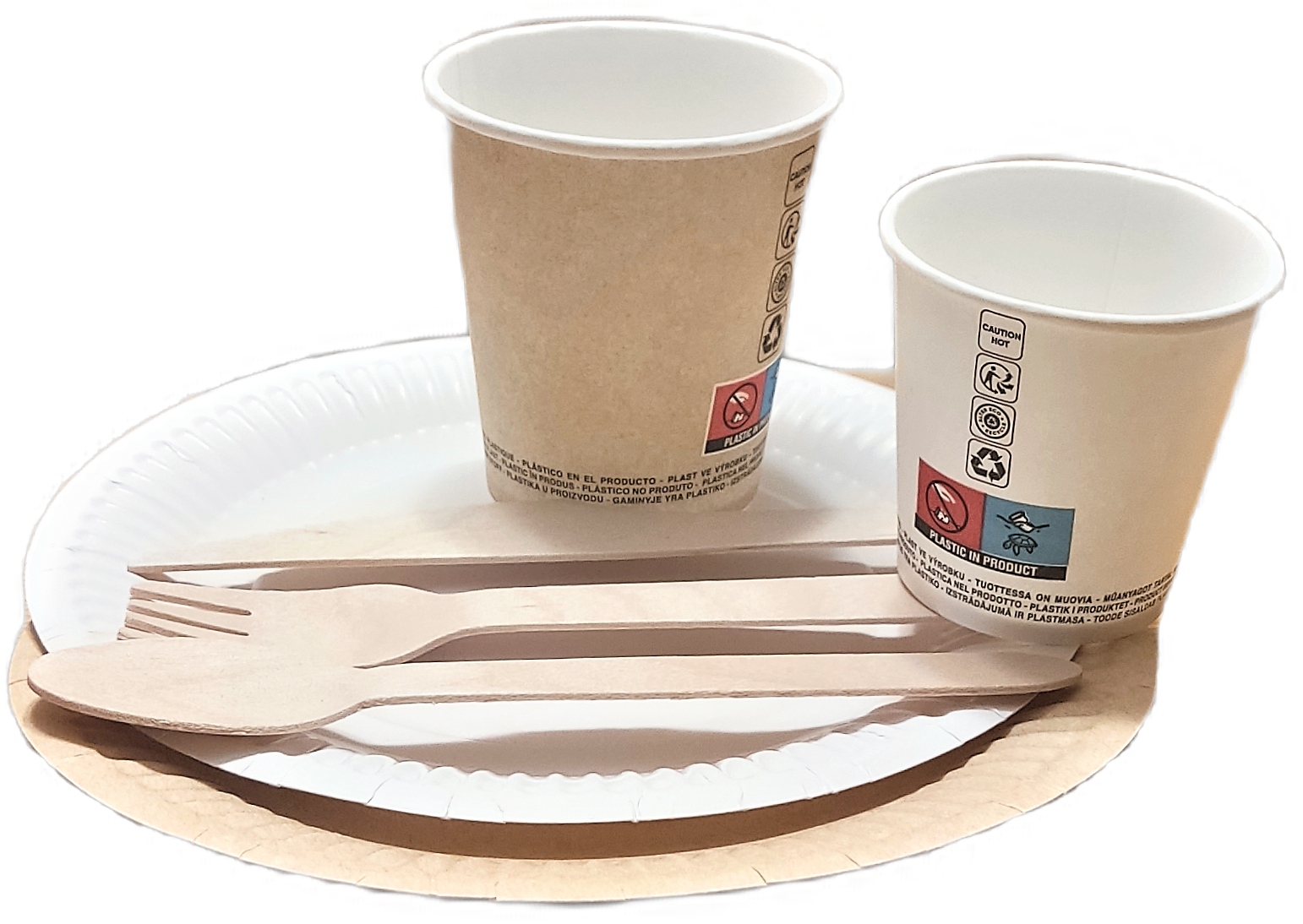 50SZT KUBKI PAPIEROWE KRAFT 250ML DO KAWY NAPOJÓW JEDNORAZOWE Materiał papier