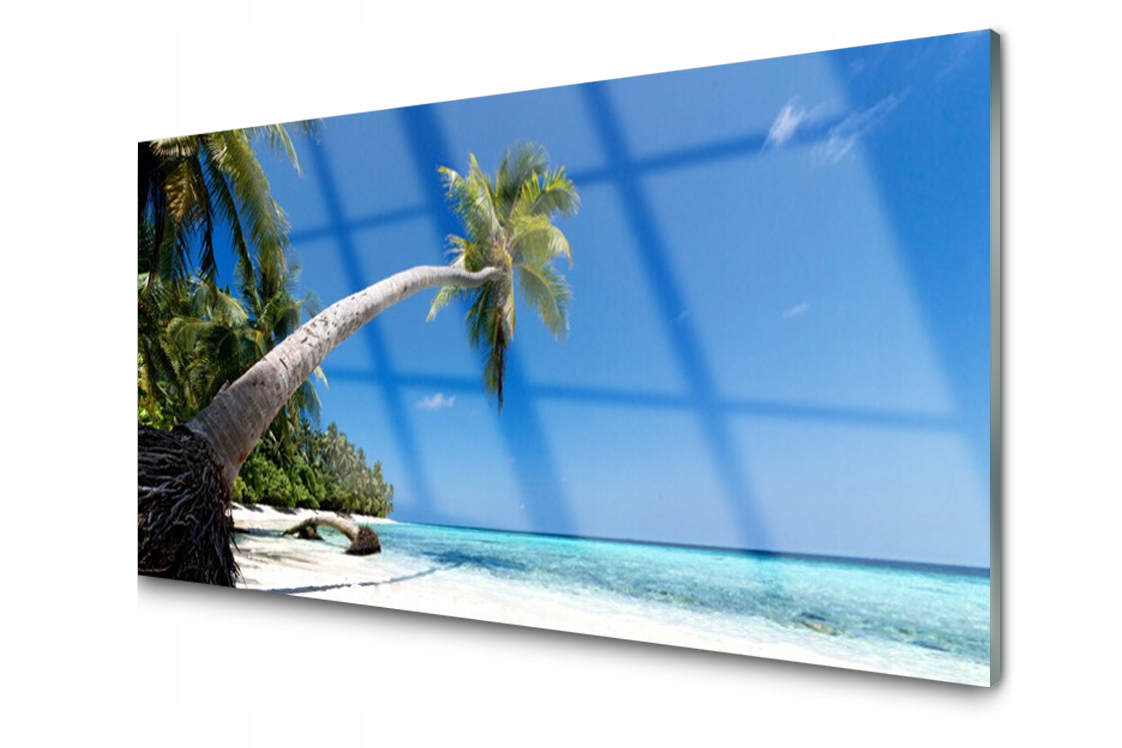 

Panel szklany Płytka Plaża Palma Morze 140x70