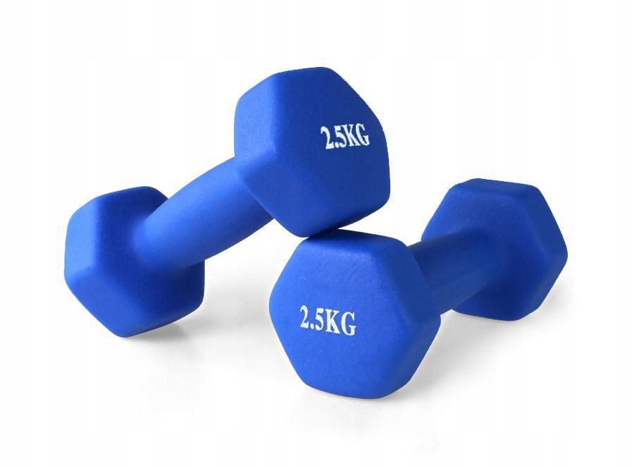 HANTLE ŻELIWNE HANTELKI NEOPRENOWE DO ĆWICZEŃ CIĘŻARKI ZESTAW 2x2,5 kg EAN (GTIN) 5903657313149