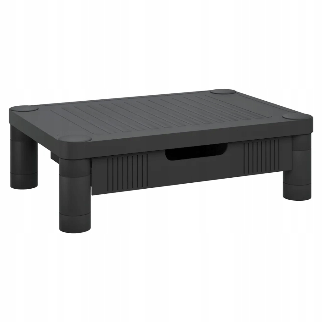 Podstavec pod monitor s zásuvkou Hips, 43x30,5x13 cm, černý