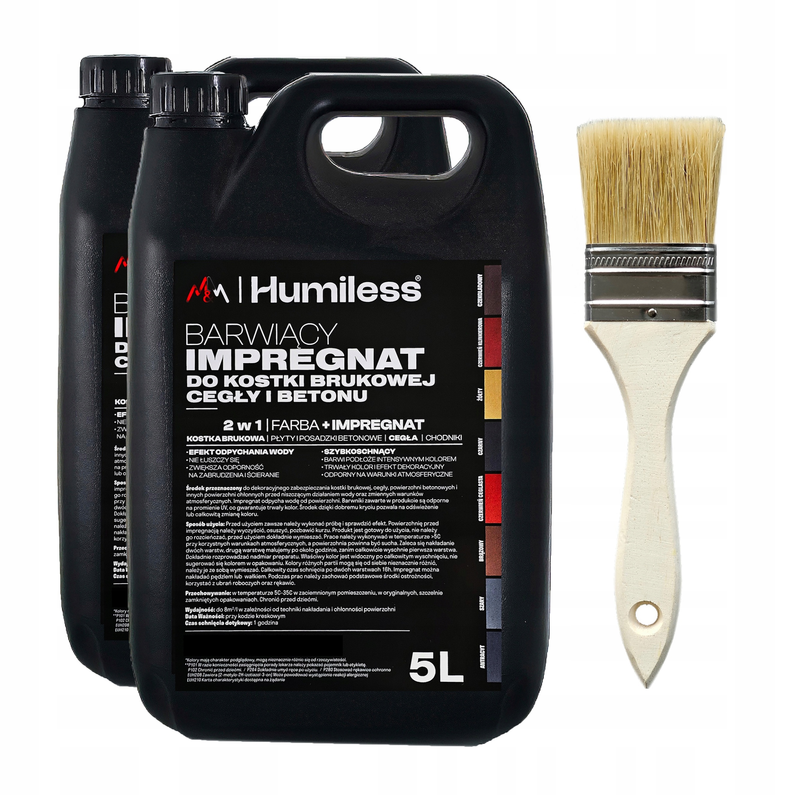 Impregnat Barwiący farba do kostki brukowej i betonu 10L M&M 12 kolorów!