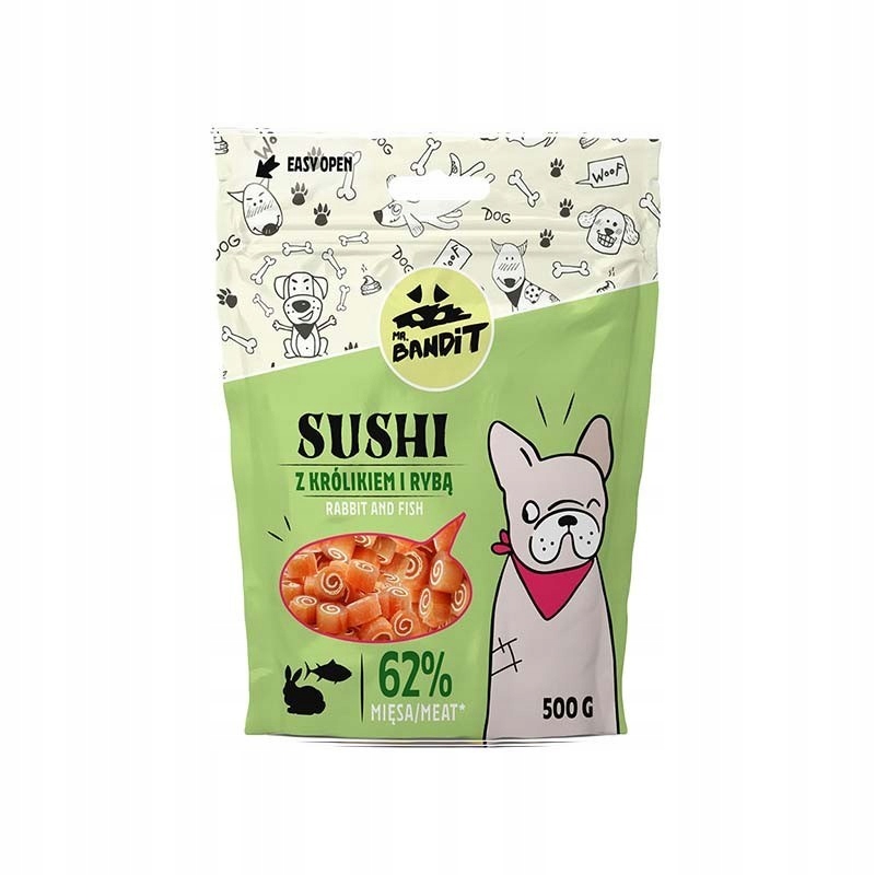 Levně VetExpert Mr. Bandit Sushi s králíkem a rybou 500 g