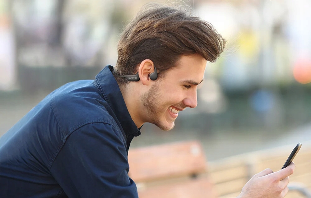 BLITZWOLF KOSTNE BEZPRZEWODOWE SŁUCHAWKI SPORTOWE Z PRZEWODNICTWEM KOSTNYM Model BW-BTS8