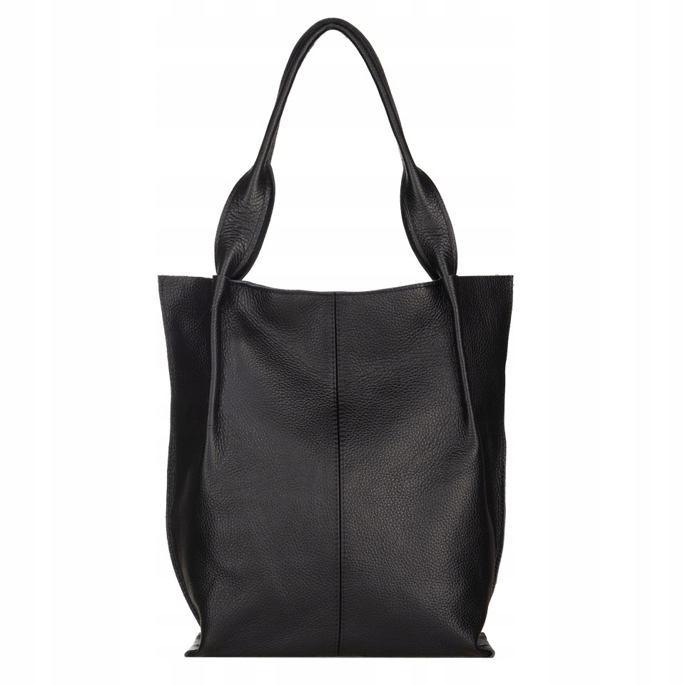 SKÓRZANA TOREBKA WOREK MIĘKKA SKÓRA CZARNA Płeć kobieta