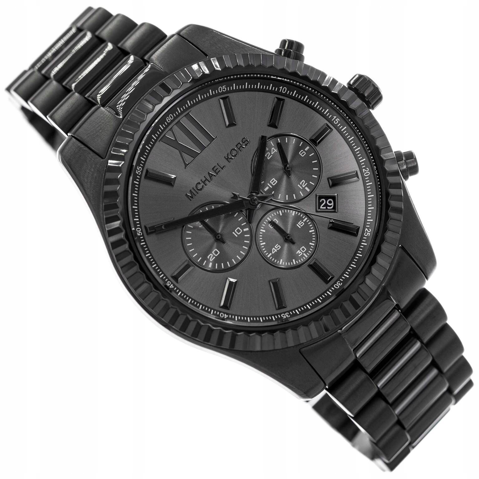 Pánské Hodinky Michael Kors MK9154 Lexington Černé Na Náramku Datumovka