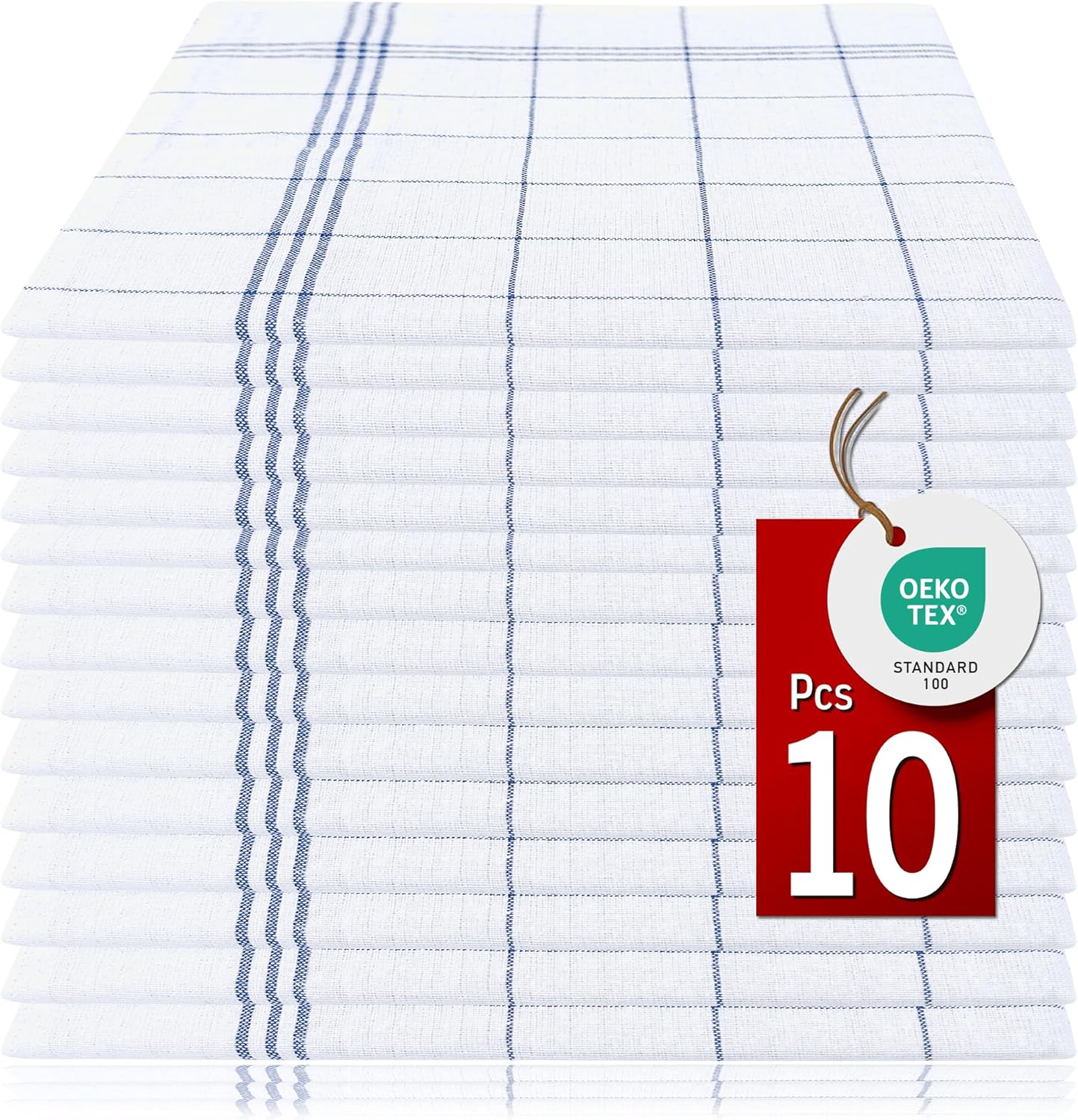 Bavlněné Utěrky 10 Ks Kuchyňské Modré Savé Na Mytí Nádobí 90 °C