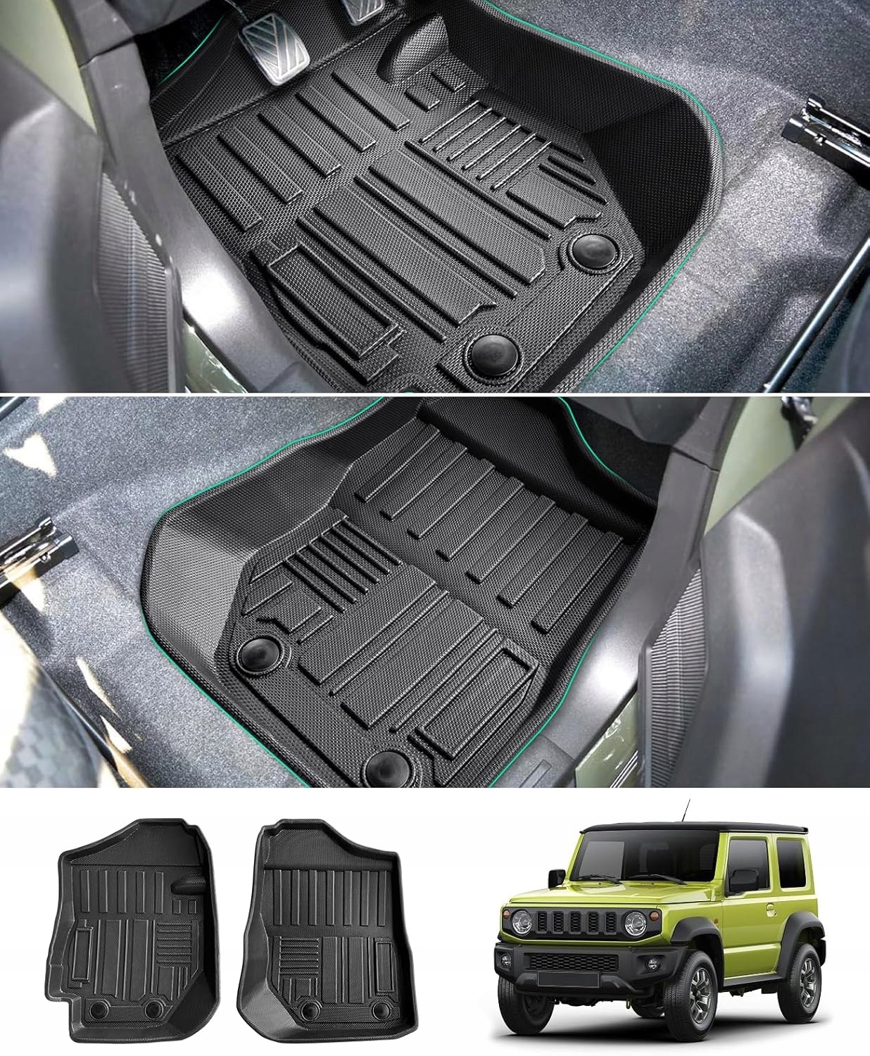 Koberce do auta Gafat Suzuki Jimny 2021-2024 Tpe 3D s vysokým okrajom