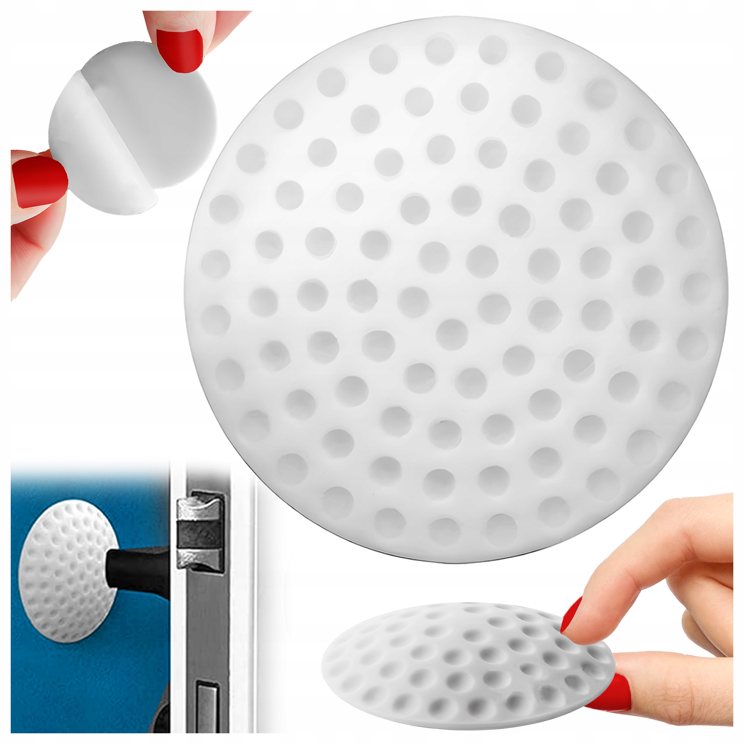 ODBOJNIK DO DRZWI NA ŚCIANĘ KLAMKĘ ODBÓJ SILIKON