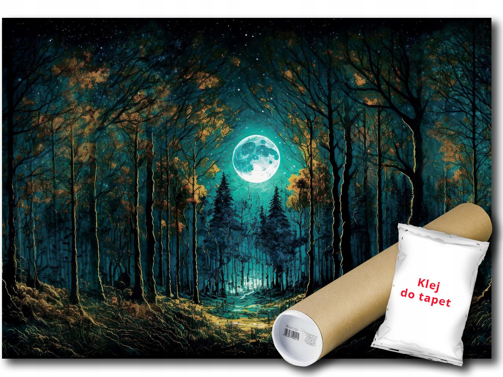 Vinylová Fototapeta Les Noc Měsíc Pohádka 152x104