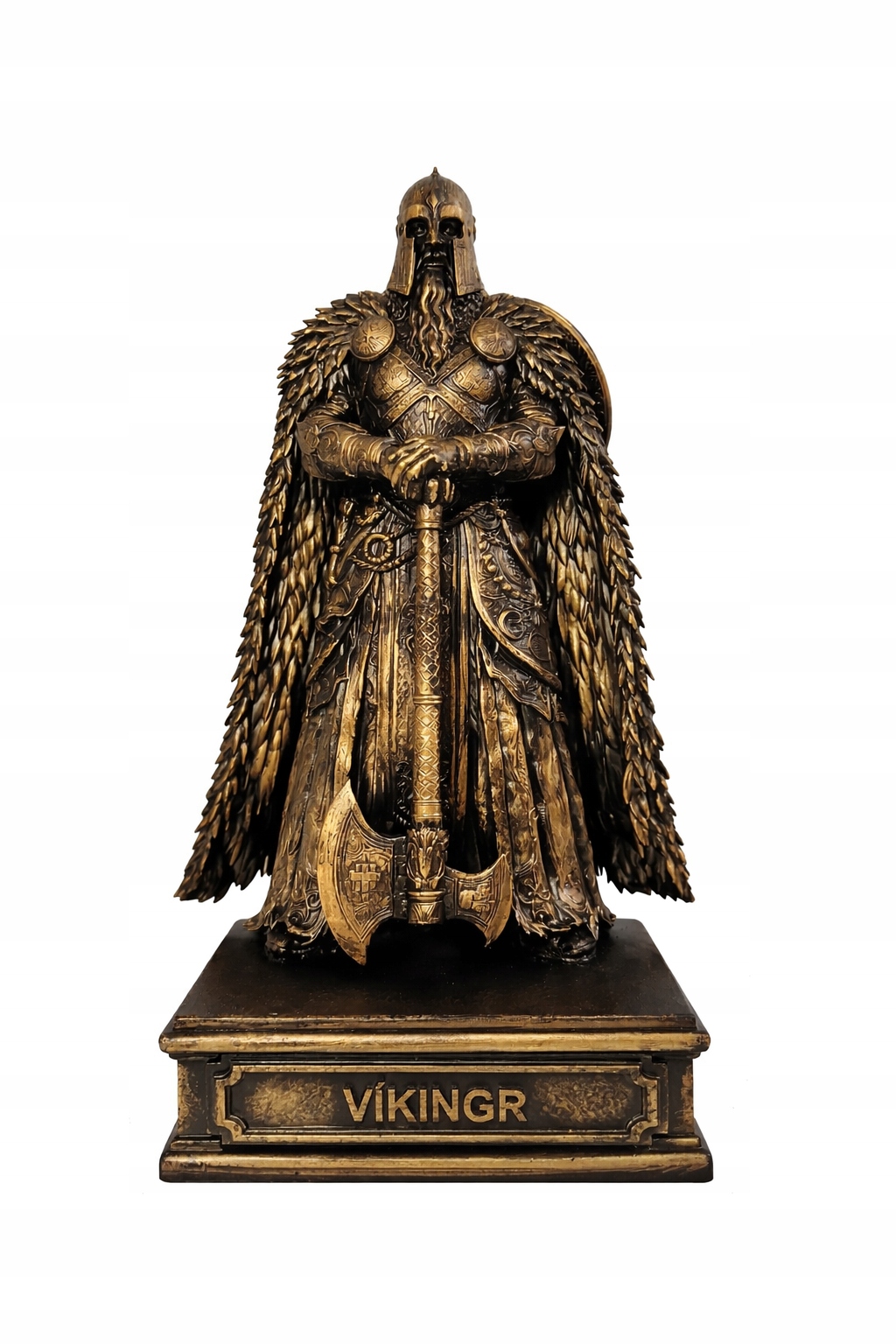 Figúrka Socha Viking bojovník 24 cm bronzová dekorácia severská
