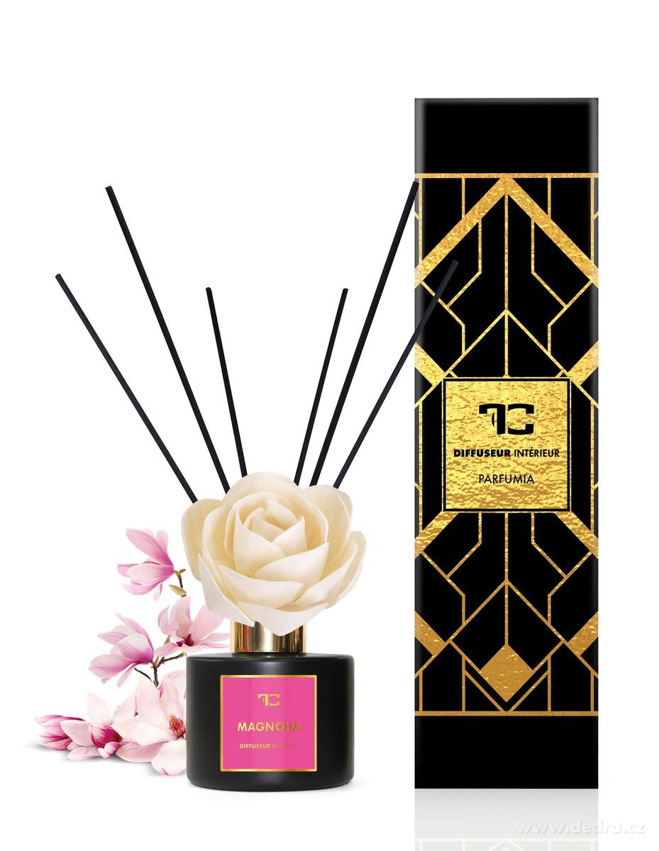 Levně Dedra 200 ml difuzér Flow tyčinky, Magnolia, Parfumia
