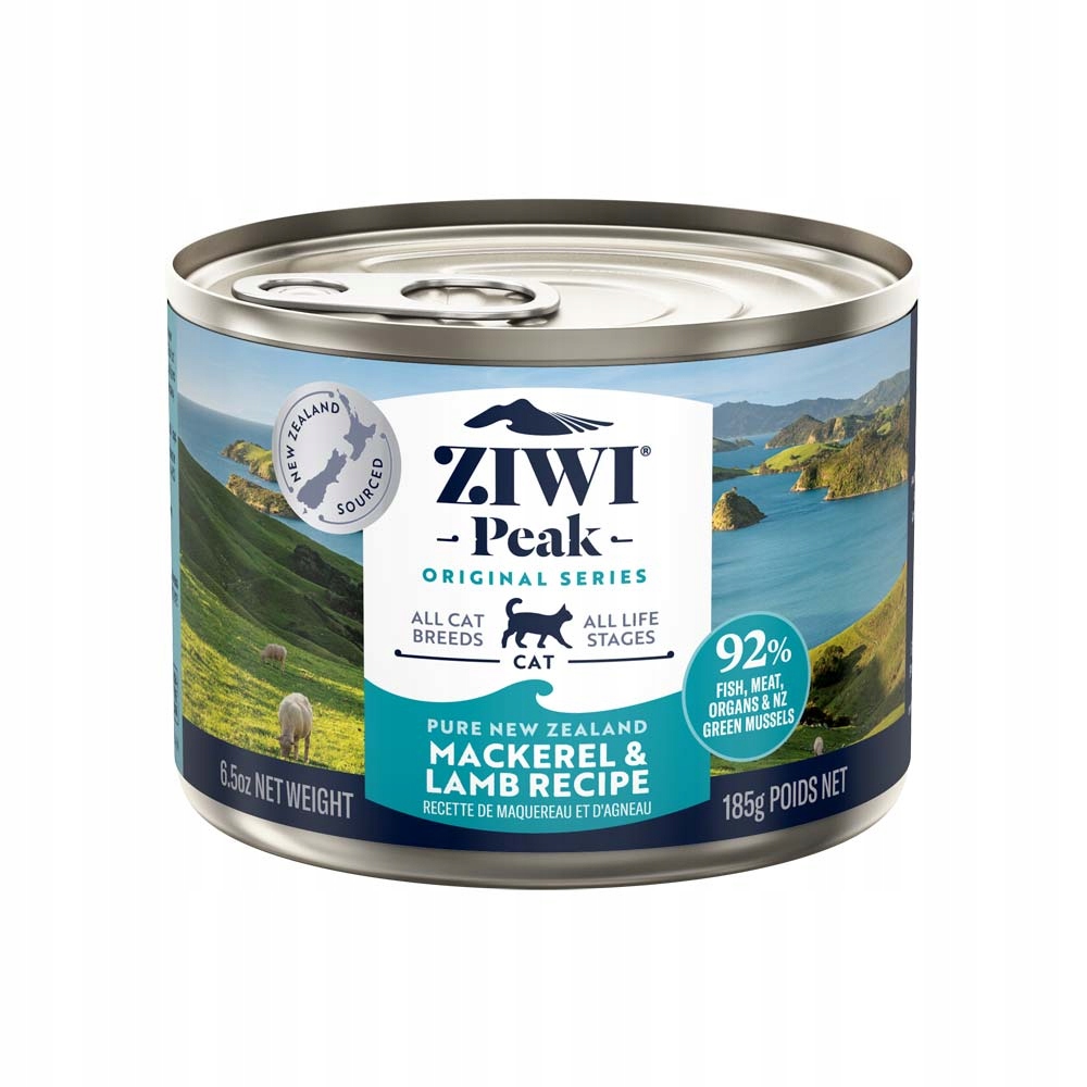Levně Ziwi Peak Makrela Jehněčí Krmivo Vlhké pro kočky 185g Set 12 Ks