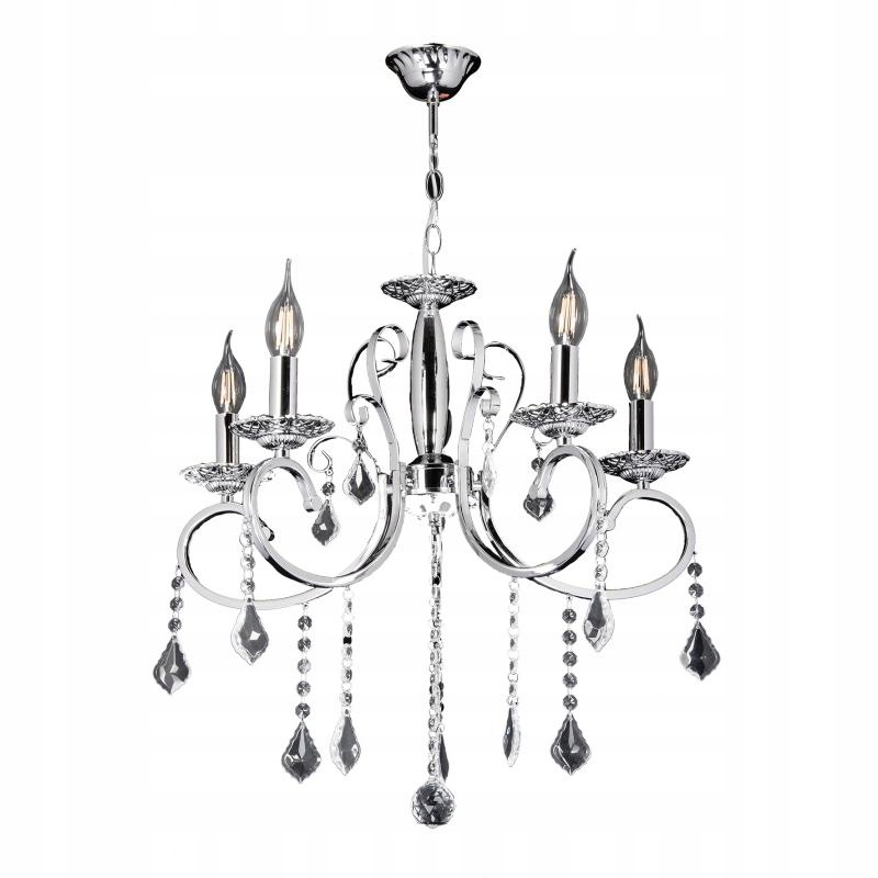 Exkluzivní obývací lustr W-n 1637/5, závěsné krystaly, do jídelny