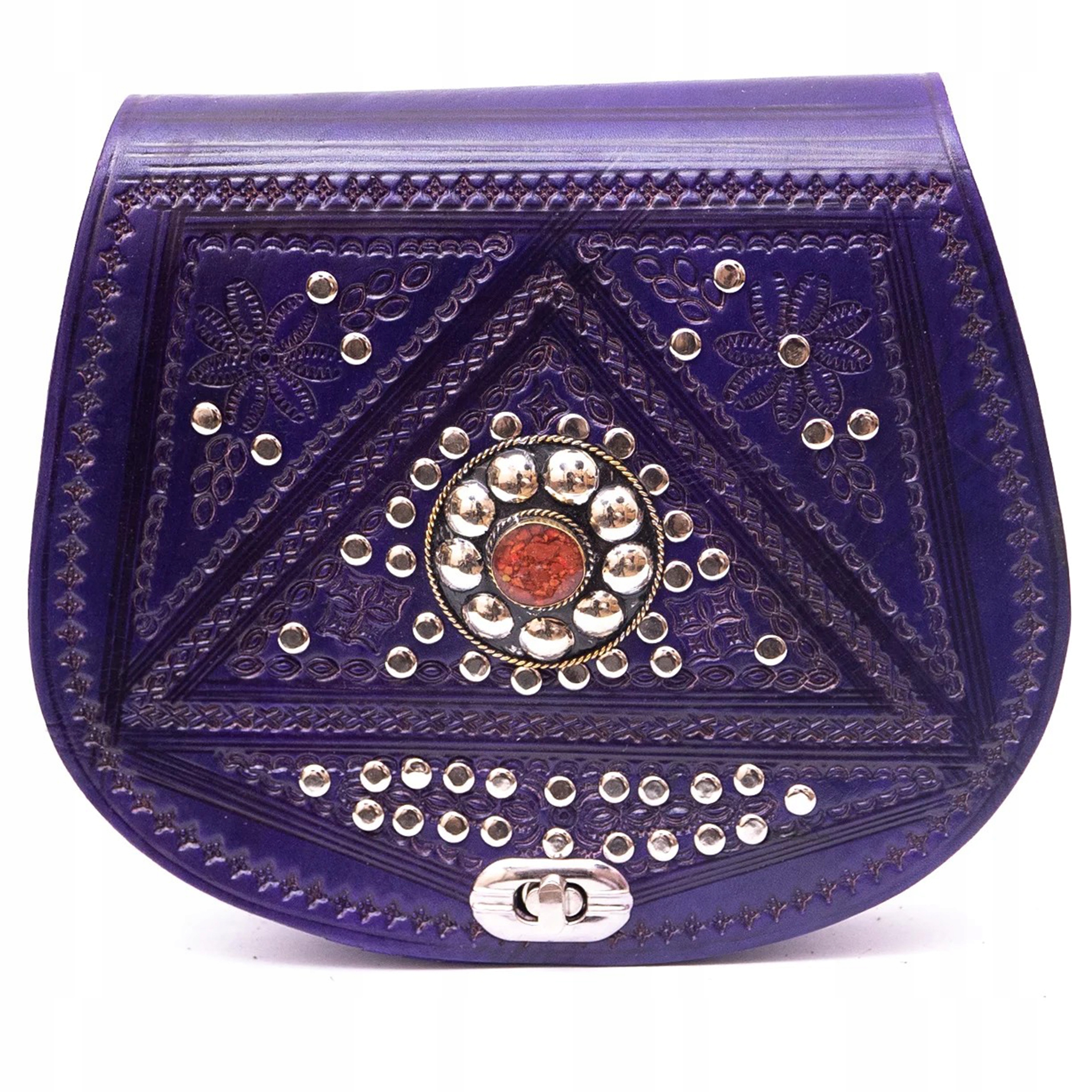 Dámská kabelka přes rameno Přírodní kůže z Maroka Lisované vzory