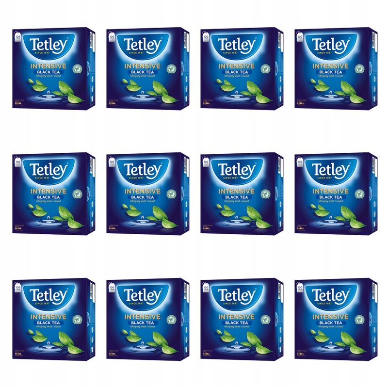 Čaj Tetley Intensive Black 100 sáčků x 2 g X12