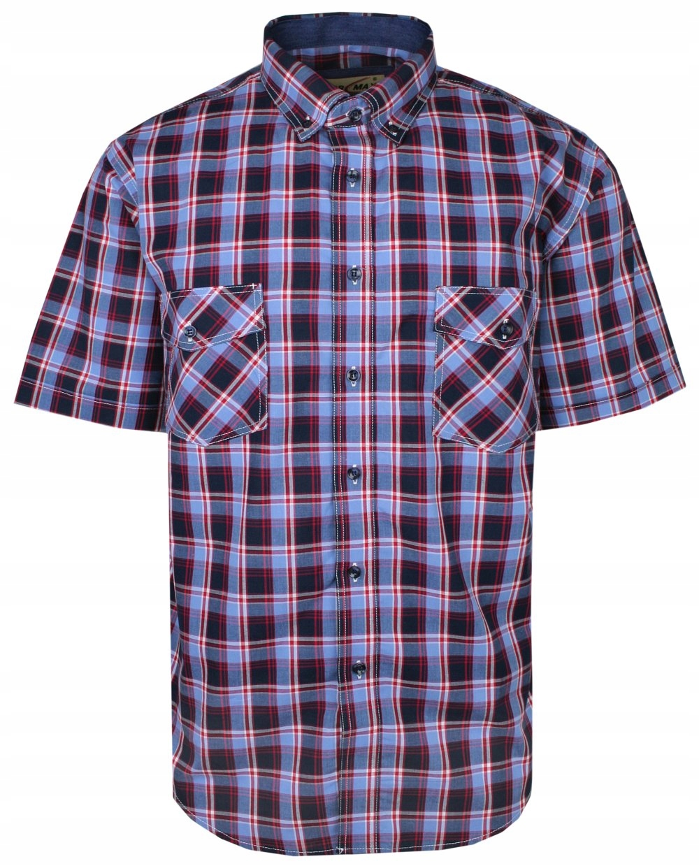 Bavlněná kostkovaná košile Kr. Rukáv Formax XL