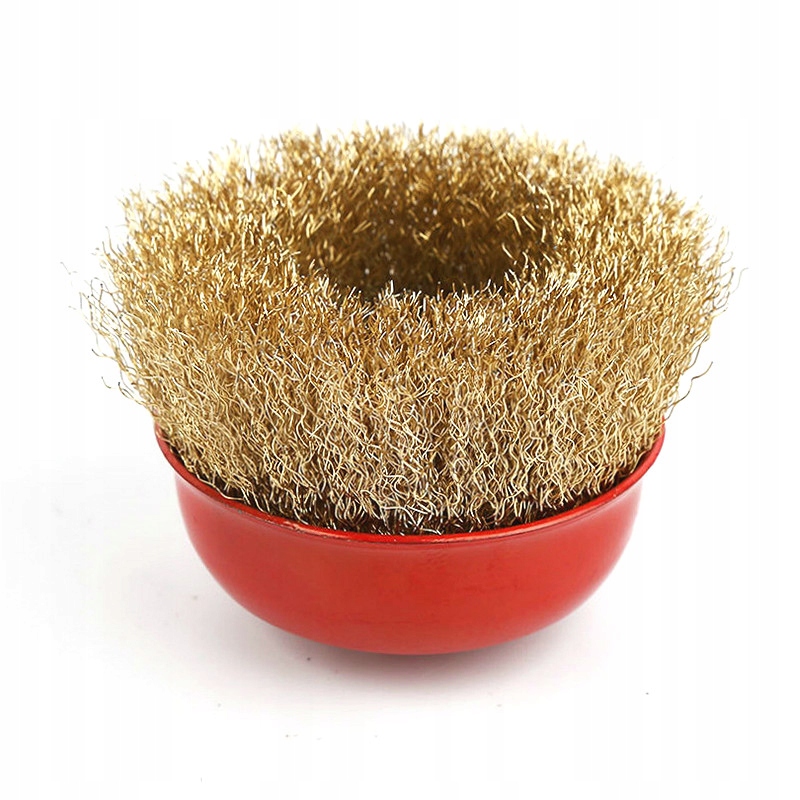 SZCZOTKA DRUCIANA DOCZOŁOWA 100mm M14 DO SZLIFIERKI KĄTÓWKI MOSIĄDZOWANA Kod producenta SD100