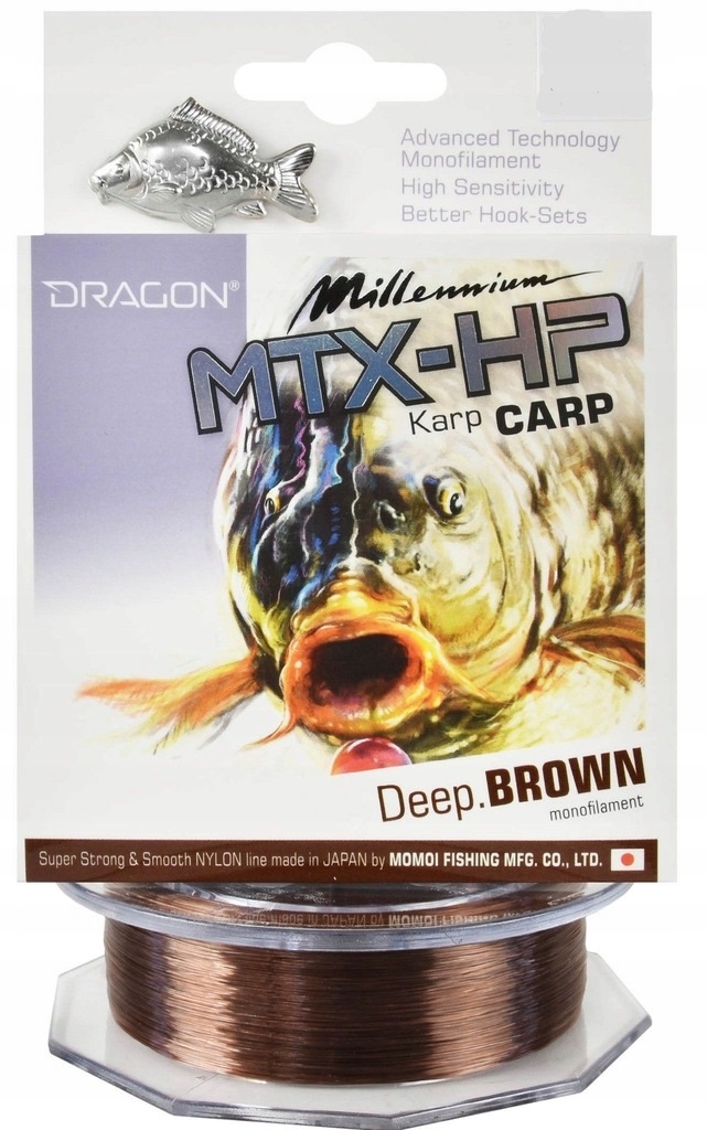 Żyłka Dragon Millennium Mtx-hp Karp 0.250 mm 7,04 kg 300 m ciemnobrązowa