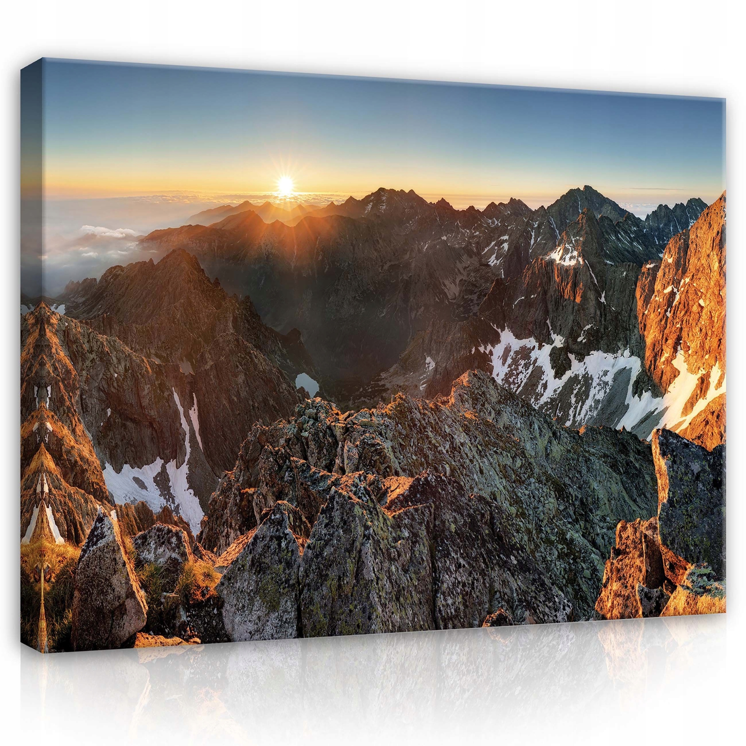 Obraz 120x80 Panorama hor zapadajících na Slunci – Ideální do obývacího pokoje