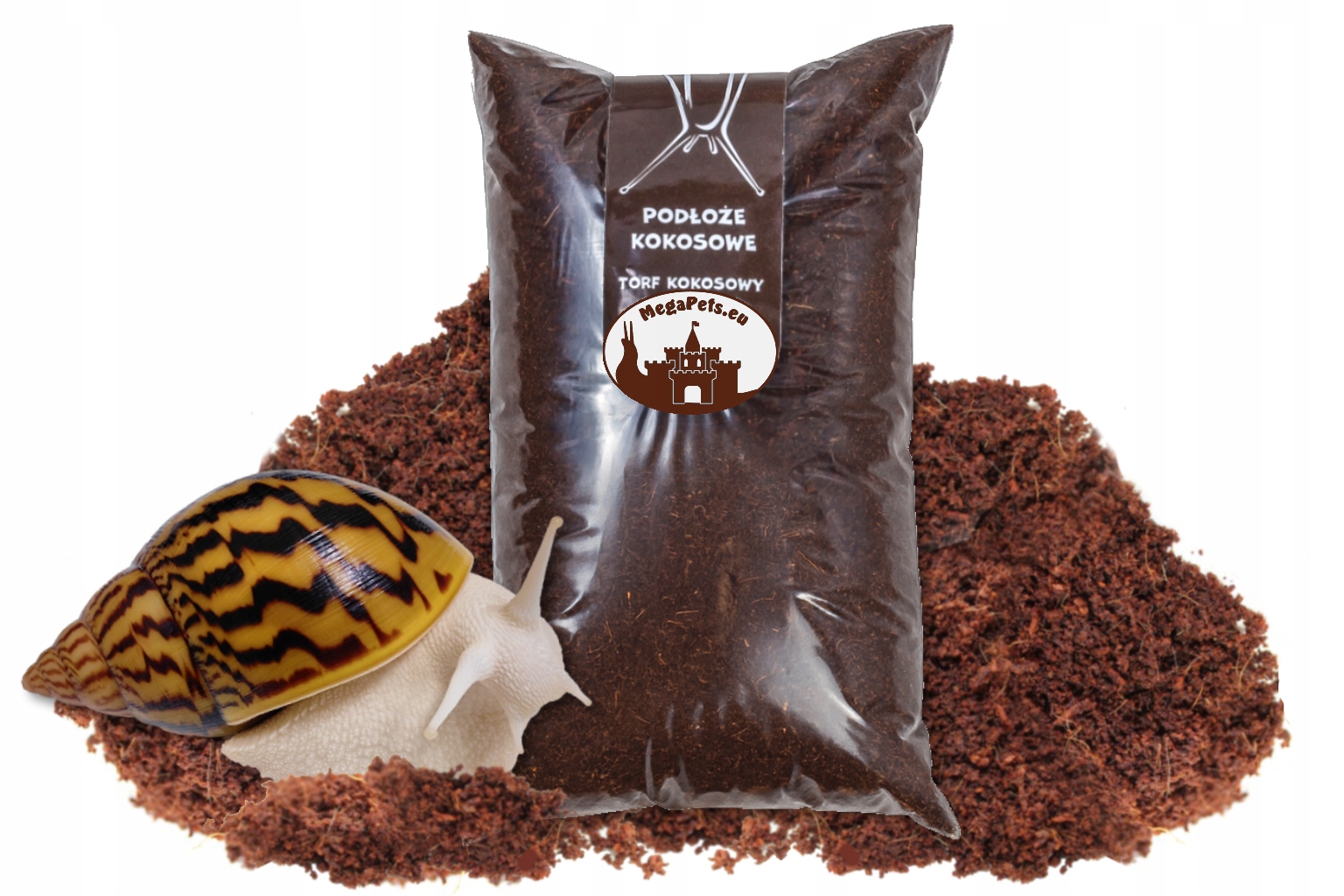 Levně Kokosový substrát Torf Slimáci Achatina Substrát Podestýlka do terária