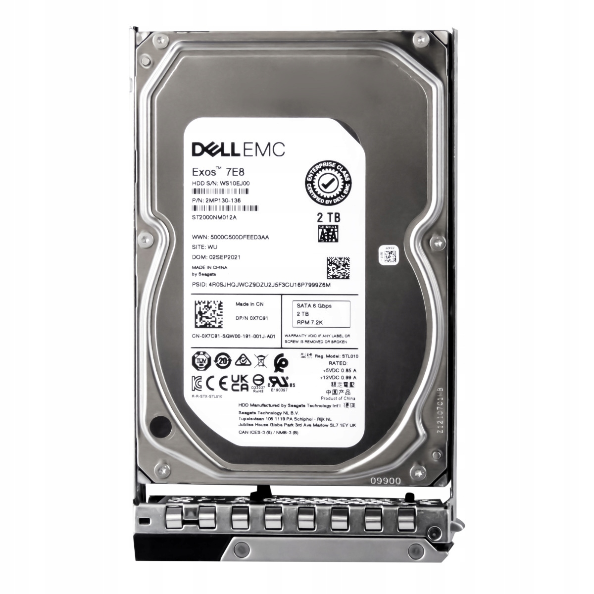 Dell 0X7C91 2TB 7.2K 256MB Sata III ST2000NM012A