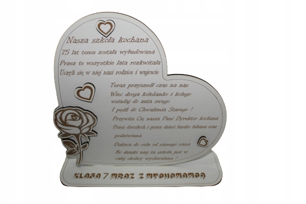 

Piękna pamiątka w kształcie serca śluby i inne