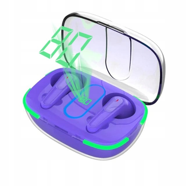 Bezdrátová Sluchátka Tws Bth Wireless Bt Power Bank Violet