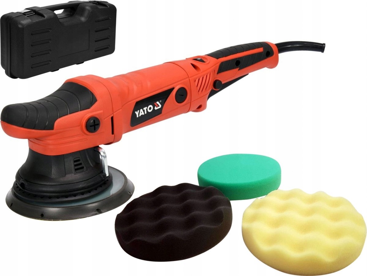 SZLIFIERKA POLERKA SAMOCHODOWA REGULACJA + 3 GĄBKI Maksymalna prędkość obrotowa 5000 RPM