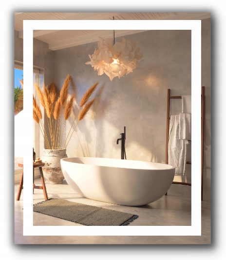 

Lustro 40x65 Łazienkowe Piaskowane Srebrne