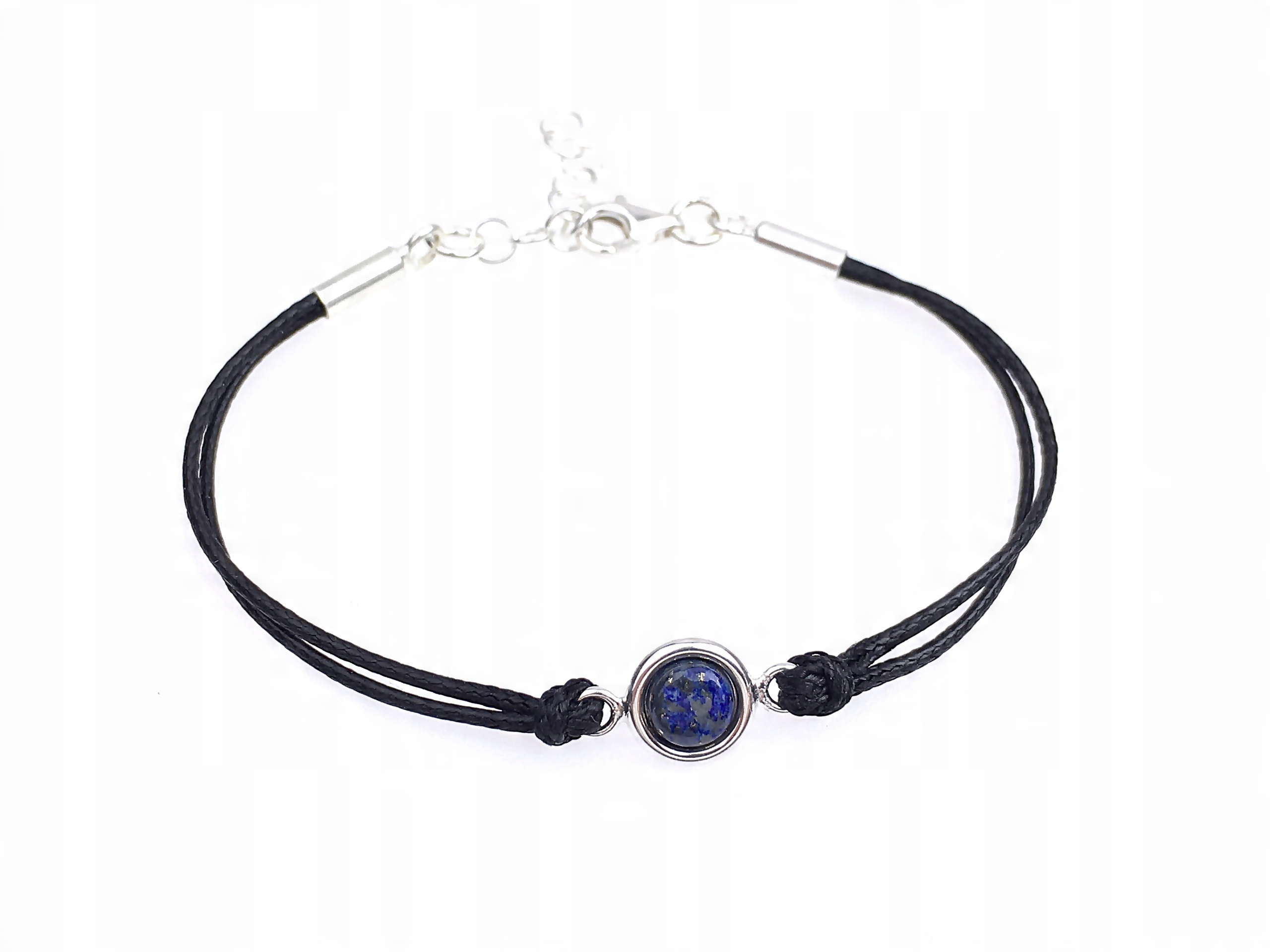 

srebrna bransoletka lapis lazuli srebro pr925