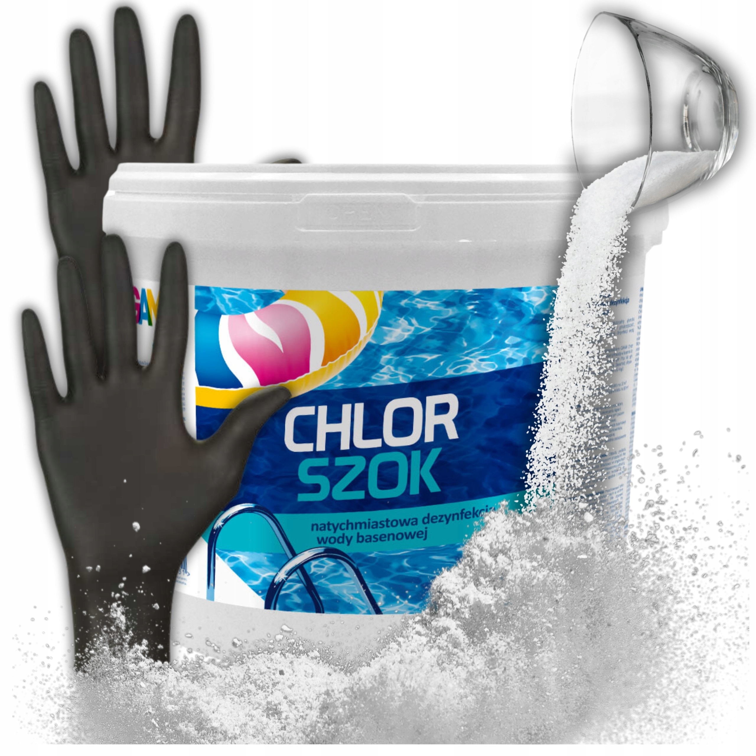 Chlor Szok 5KG Shock Chemia Basenowa Dezynfekcja Wody Granulat Gamix