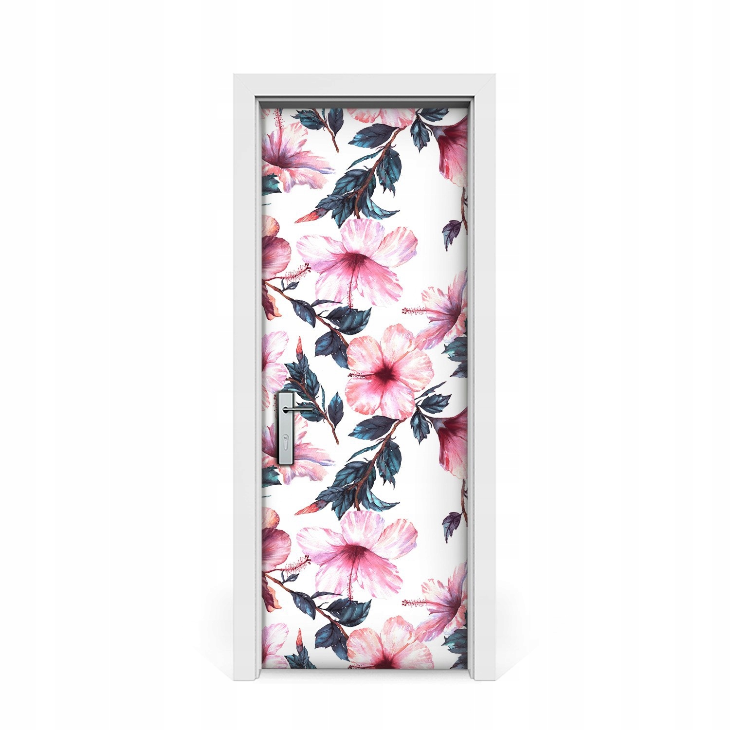 

Naklejka na drzwi Różowe kwiaty hibiskusa 75x205